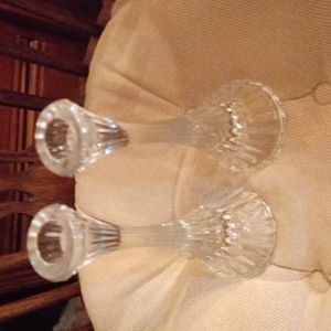 Heavy Clear Unique Candle Holders